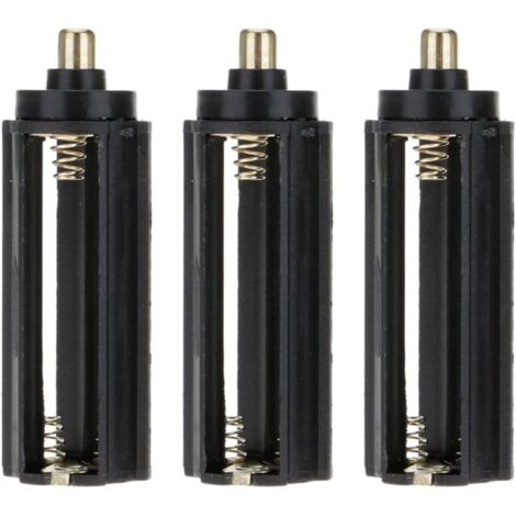 3 Stück 3 x 1,5 V AAA zylindrische Batteriefach-Halterbox für 18650-Adapter-Konverter für Taschenlampe