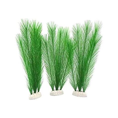 3 Stück Aquarium-Dekoration, 30 cm, künstliche grüne Wasserpflanzen