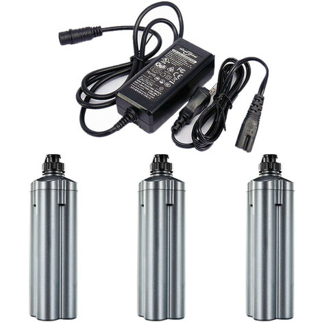 3 Stück Ersatz Akku 5Ah mit Ladegerät für Shimano Daiwa, für Shimano Beast Master 9000 PLEMIO 3000 Force Master 3000 Elektrische Angelrolle Batterie, Kompatibel mit Daiwa T750 T1000 T500 BM2600 BM2300