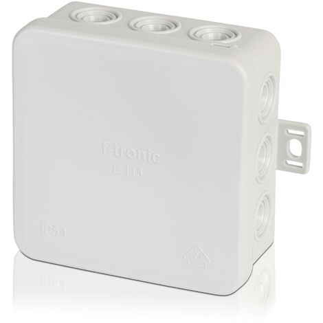 3 Stück f-tronic Feuchtraum-Abzweigkasten IP54, 85x85x40mm, grau, E113