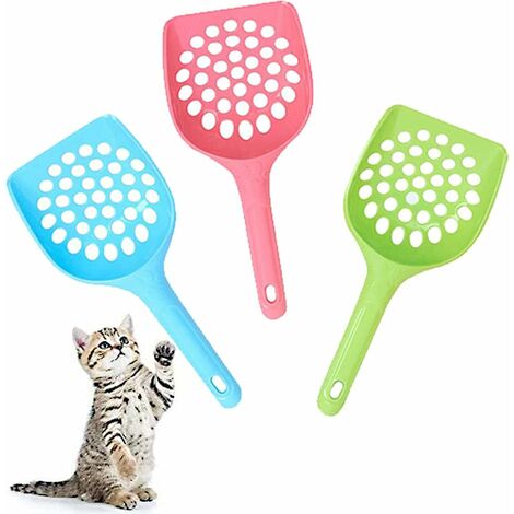 3 Stück Katzentoilette Schaufel Haustier Katzentoilette Schaufel Hund Poop Catcher S Pet Clean Reinigungsmittel (kleines Loch)