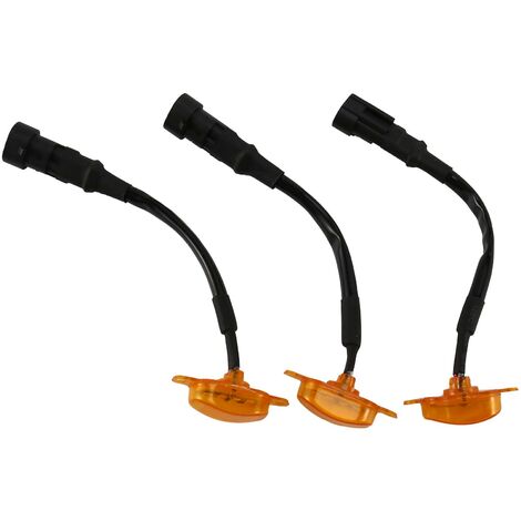 3 Stück LED-Kühlergrill-Lauflampen, Frontstoßstangen-Haubengitter-LED-Licht für 2004–2014 und ab 2014/f250 (gr