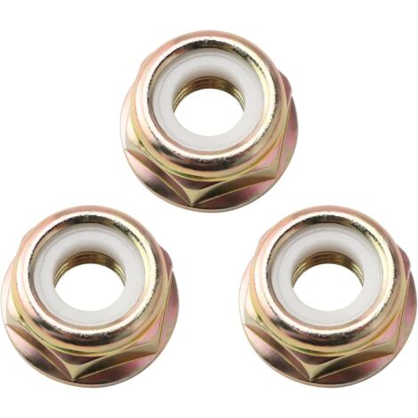 3 Stück M10 x 1,25 mm Linksgewinde-Klingenmutter, Trimmerklingenmutter, für Freischneider, Rasenmäher, Bewässerungsmaschinen