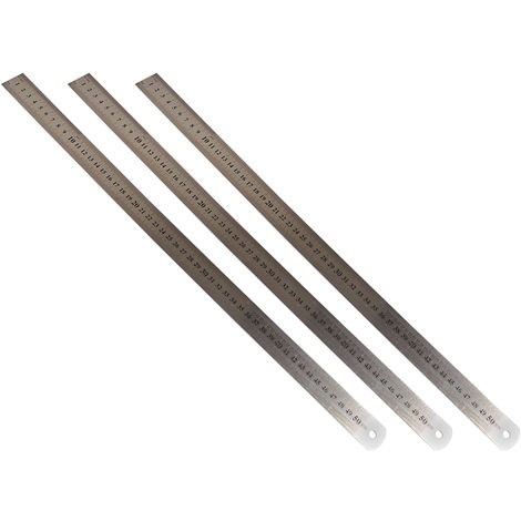 NEU 1/ 3Stk Stahllineal Stahlmaßstab Metalllineal Lineal Werkstattlineal 30cm ER 