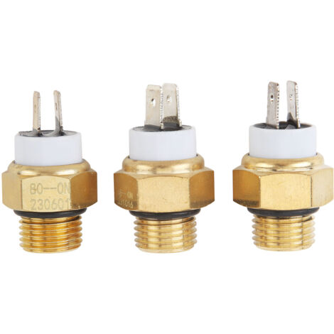 3 Stück Wassertemperatursensor-Schalter, Motorkühlerlüfter-Temperatursensor-Schalter M16x1,5MM.