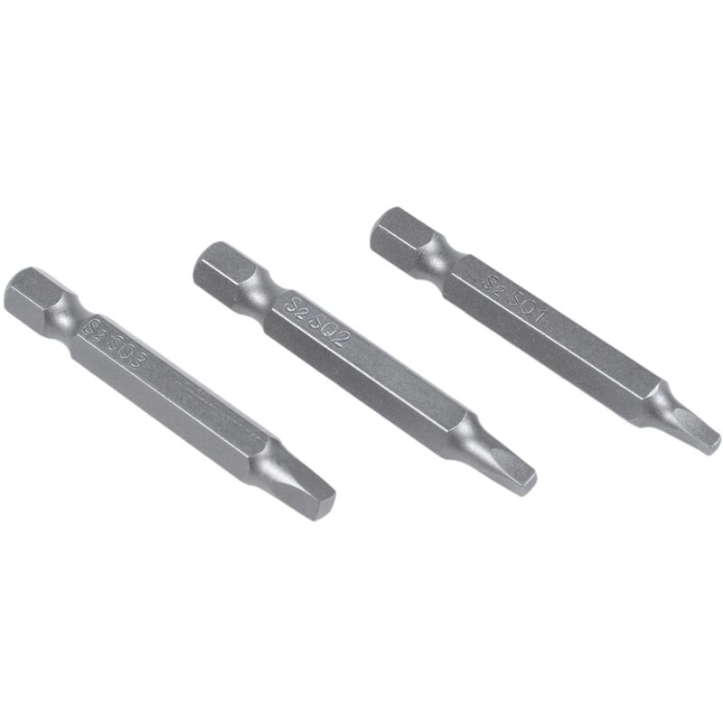 Image of 3 Stuecke 50 Mm 1/4 Sechskant Bits Vierkant Schraubendreher S2 Stahl Magnetische Set Hand Werkzeuge