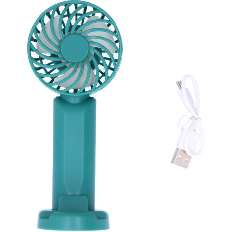 3-stufiger Taschenventilator mit Handyhalterung für Studenten – Grün