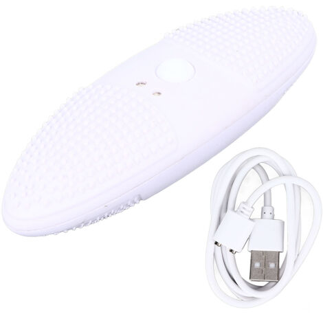 3-stufiger Ultraschall-Gemüsereiniger, USB-aufladbar, Hochfrequenzvibration, Dual Wave, Weiß
