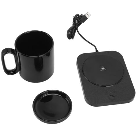 3-stufiger USB-Tassenwärmer – Heizplatte für Becher und Milchbecher – Schwarz