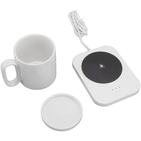 3-stufiger USB-Tassenwärmer – Heizplatte für Becher und Milchbecher – Weiß