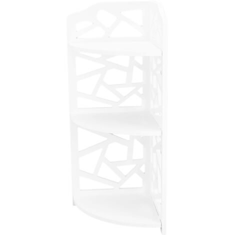 3-stufiges Eckregal, idealer Pflanzenständer für kleine Räume, Aufbewahrung für Bad und Schlafzimmer, platzsparend, modernes Design
