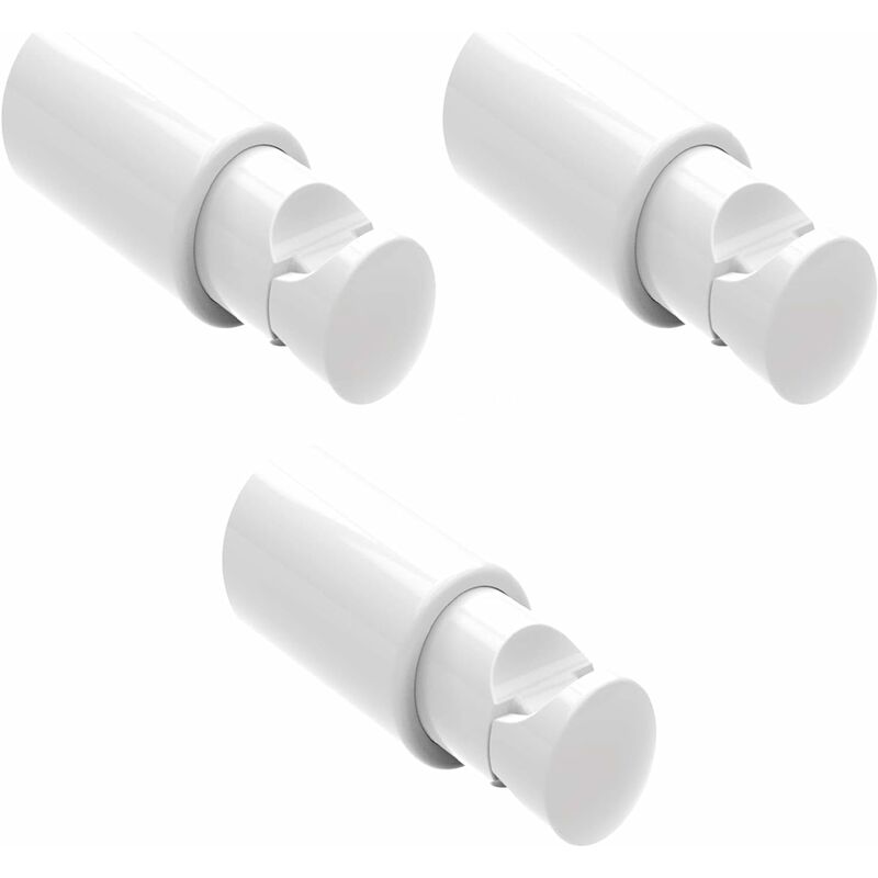 3 Supports en ABS prêts à installer pour radiateurs sèche-serviettes - diamètre des tuyaux de Ø 15 à 28 mm,distance entre les tuyaux de 11 à 22 mm