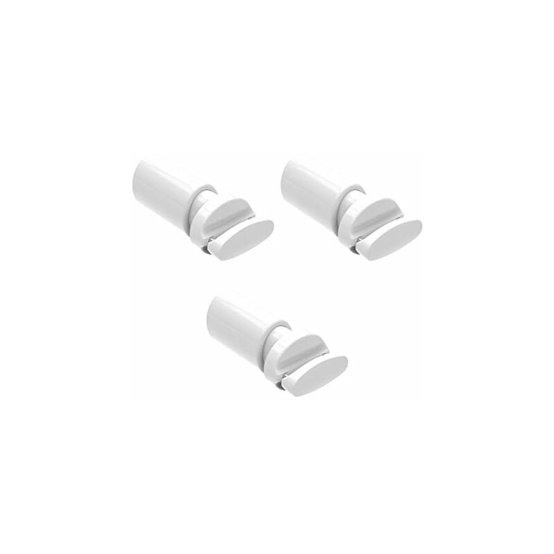 MB - 3 supports muraux abs prêts à installer pour radiateurs sèche-serviettes à tube plat - Section de tube plat taille 10 mm, distance minimale du