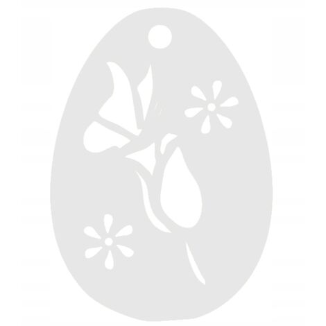3. Suspension ajourée en forme d'œuf, motif tulipe et papillon, décoration de fenêtre blanche