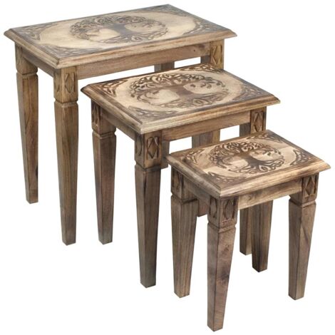 3 Tables d'appoint arbre de vie