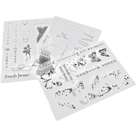 3 Tampons Transparents Réutilisables, Idéaux pour Scrapbooking et Cartes Décoratives
