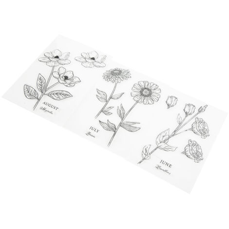 3 tampons transparents réutilisables motifs fleurs pour scrapbooking cartes décorations album photo DIY