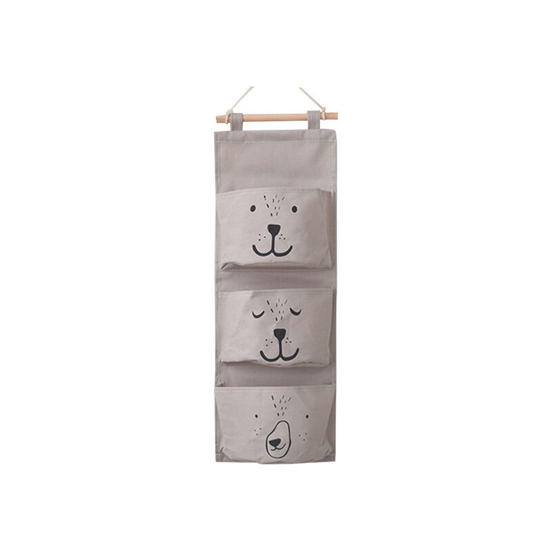 3 tasche organizzatori appesi lino in cotone