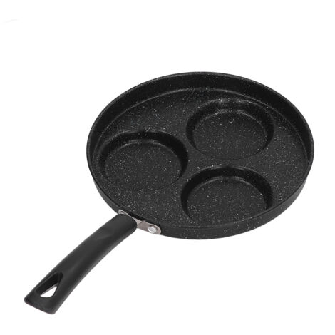 3 tazze di uova, padella per hamburger, ferro in metallo, riscaldamento uniforme, fornello con comoda maniglia per omelette, hamburger, pancake