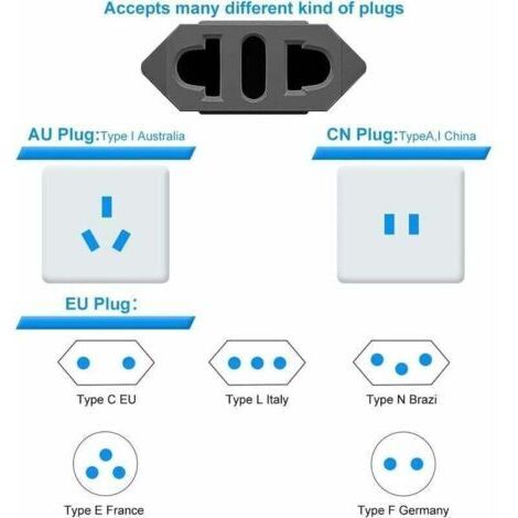 【3-teilig】 Reiseadapter, Steckeradapter Frankreich auf USA, Steckeradapter USA, Adapter USA, Steckeradapter Kanada, Universalsteckeradapter für Amerika/China/Japan/Kanada/Mexiko
