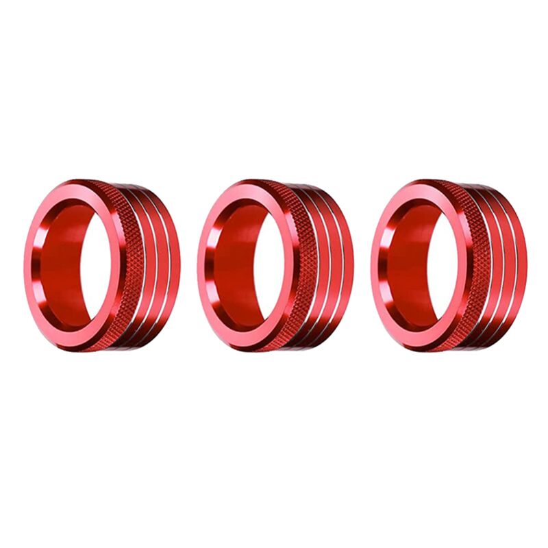 Image of 3 StüCk Auto Mittelkonsole Air AC Knopf LautstäRkeringe Zierblende für BRZ 86 GT86 2013-2020 Rot