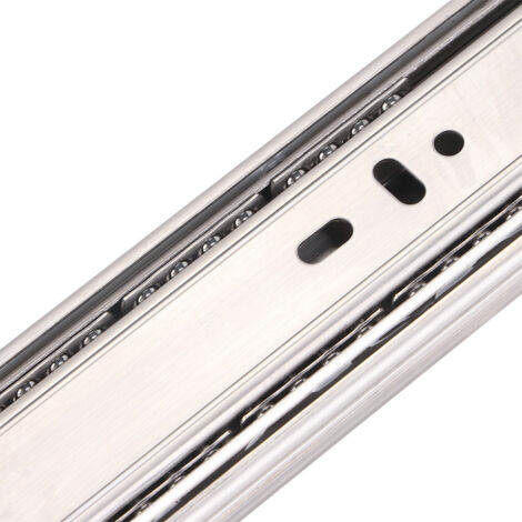3-teilige Edelstahl-Gleitschiene 12"-18" für Möbel (ohne Dämpfung)