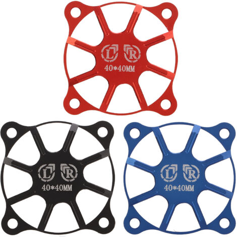 3-teilige Motorlüfterabdeckung, schwarz, rot, blau, 40 x 40 mm, leichte Aluminiumlegierung für RC-ESC-Motoren