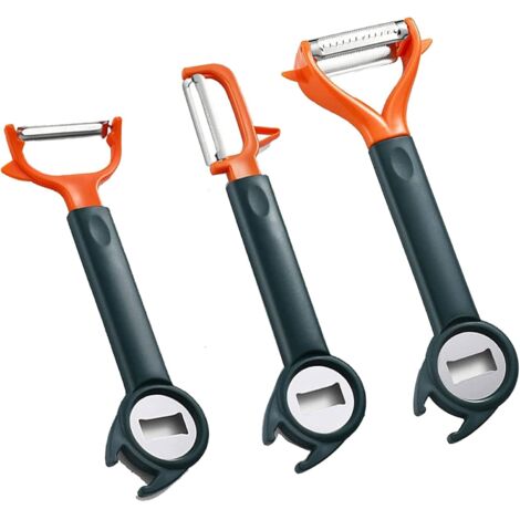 3-teiliger Gemüseschäler, Rotationsschäler, Y-förmiger Rotationsschäler, Schäler mit ergonomischem Griff und scharfer Klinge für Obst und Gemüse in der Küche
