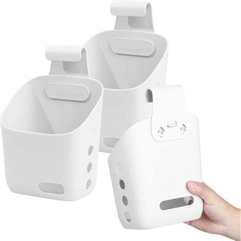 3-teiliger Hängekorb, Hängebox, Nachttisch-Organizer (Weiß)