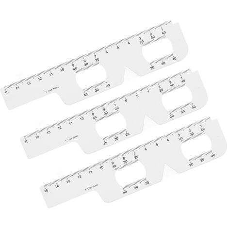 3-teiliger PD-Pupillenmesslineal, optisches Instrument zur Messung des Pupillenabstands und zur Anpassung von Brillenfassungen