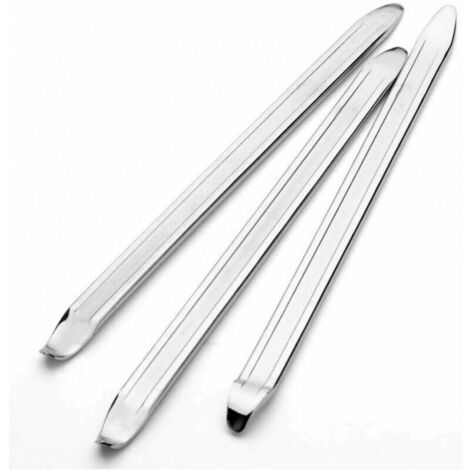 3-teiliger Reifenheber, 30 cm, Manganstahl-Reifenheber, Reifenwechsler, Reparaturwerkzeuge für den Reifenwechsel bei Fahrrädern, Motorrädern und Autos (Silber)