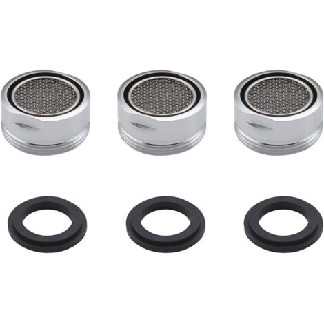 3-teiliger Wasserhahn-Luftsprudler, Wasserhahnfilter mit Dichtungsring, Badezimmer M24, PA1B-P3