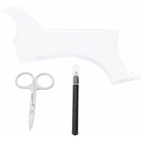 3-teiliges Bartpflege-Set: Schere, Kamm und Präzisionsstift für einen professionellen Look