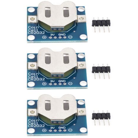 3-Teiliges Batteriezellen-Batteriehaltermodul Knopfbatterie-Montageplatte Elektrisches Haltermodul mit 2,54 mm Kontaktstiftanschluss für 20 mm CR2032-Münzzelle