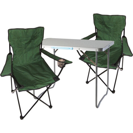 3-teiliges Campingmöbel Set Grün-MMC330871+2xMPO2432
