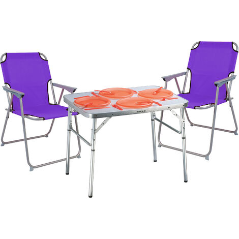 3-teiliges Campingmöbel Set-M44756+2xMPO2600L