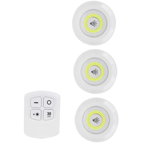 3-teiliges COB-Nachtlichtset mit Fernbedienung, Timer und Dimmfunktion für Schlafzimmer, Kleiderschrank oder Nachttisch