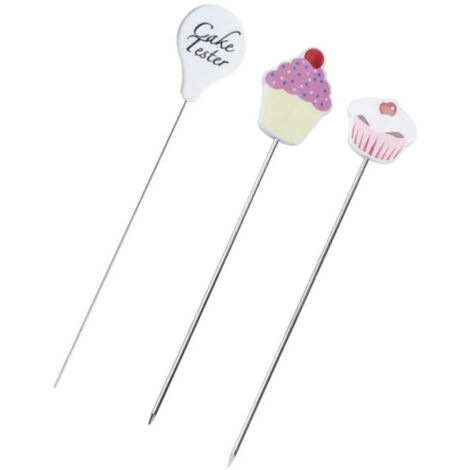 3-teiliges Edelstahl-Kuchenprüfnadel-Set – Sonde für Kekse, Muffins und Brot – Küchenhelfer zum Selbermachen