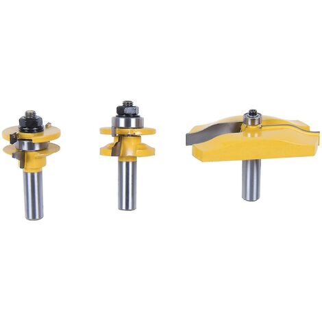 3-teiliges Fräser-Bit-Set mit Panel-Riser, 1/2-Zoll-Schaft (1/2, Yxd-4223a)