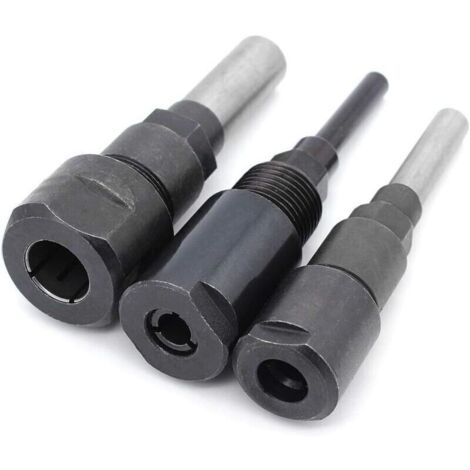 3-teiliges Fräserset, Fräszangenverlängerung, Fräs- und Trimmzangenverlängerung, Verlängerung für Schneid- und Graviermaschinen, 1/4"/1/2"/8-mm-Holzfutter, Schaftfräser
