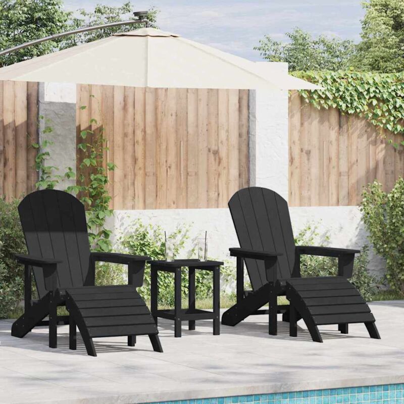 Garten Lounge Möbel 2 Pcs Schwarz 74 X 82 X 90cm Plastik Vidaxl