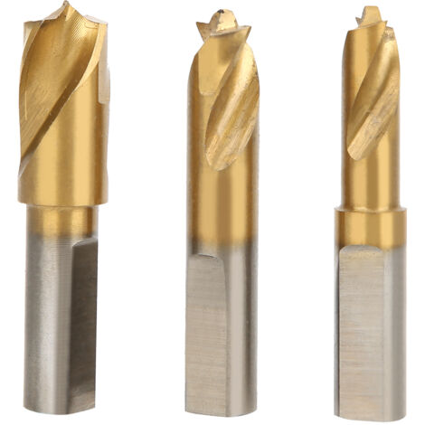 3-teiliges HSS-Kobalt-Schweißbohrer-Set, Punktschweiß- und Schneidzubehör-Set, Größen 1/4, 5/16 und 3/8 Zoll