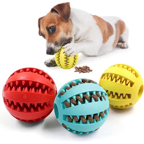 3-teiliges Hundespielzeug-Set, 5 cm, Gummibälle, interaktiver Spielzeugspender, Hundetrainingsspielzeug, Intelligenzspielzeug, Bewegungsspielzeug