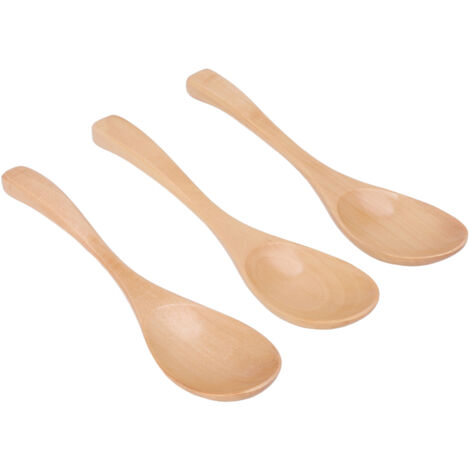 3-teiliges Küchenlöffelset aus Holz, Servierbesteck für Suppe, Dessert und Salat