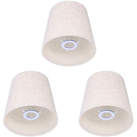 3-teiliges Lampenschirm-Set aus Leinen, 14 x 13 x 10 cm – Moderner Lampenschirm für Kronleuchter, Wandlampen oder Kerzen.