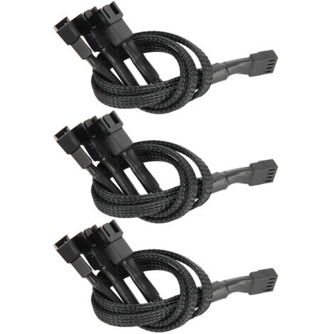 3-teiliges Lüfter-Set, 3-Port-Splitterkabel, Netzteil (4-polig)