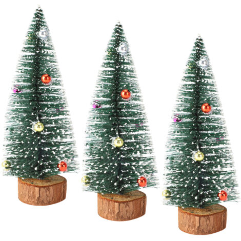 3-teiliges Mini-Weihnachtsbaumschmuck-Set für Zuhause und Geschäft, 25 cm