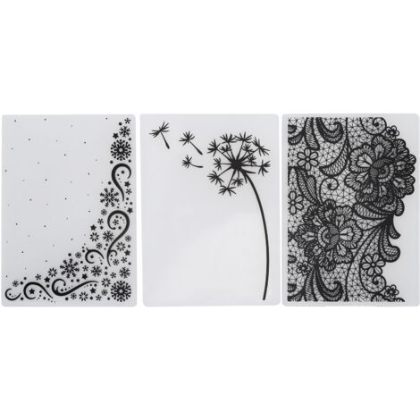 3-teiliges Prägefolder-Set aus Kunststoff für DIY-Kartenherstellung und Scrapbooking, Relief-Stanzformen für Papierbastelarbeiten