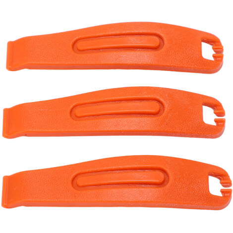 3-teiliges, robustes Fahrradreifenheber-Set, ergonomisches Werkzeug für Rennrad- und Mountainbike-Reifen, leuchtend orange
