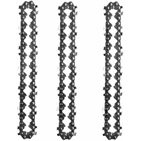 3-teiliges Set 4-Zoll-Mini-Akku-Kettensägenketten zum Schneiden von Holz, Ästen, zum Beschneiden, für Gartenarbeiten und Hofarbeiten -